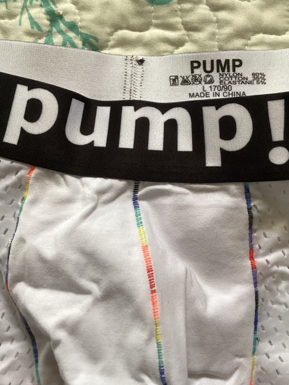 Pump white mesh trunks, large. - Picture 3 of 6